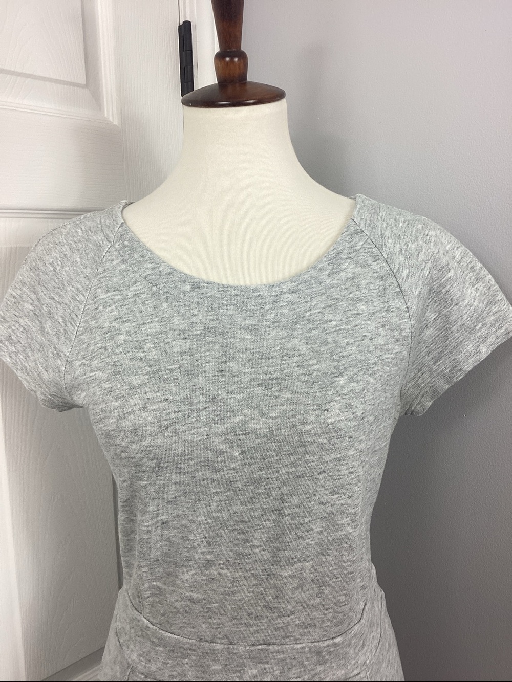 GAP Grey  Fleece Sweatshirt Dress - Picture 2 of 7